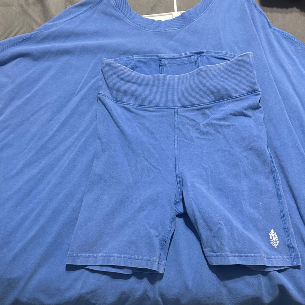 FP Movement by Free People Blue Oversized reversible set